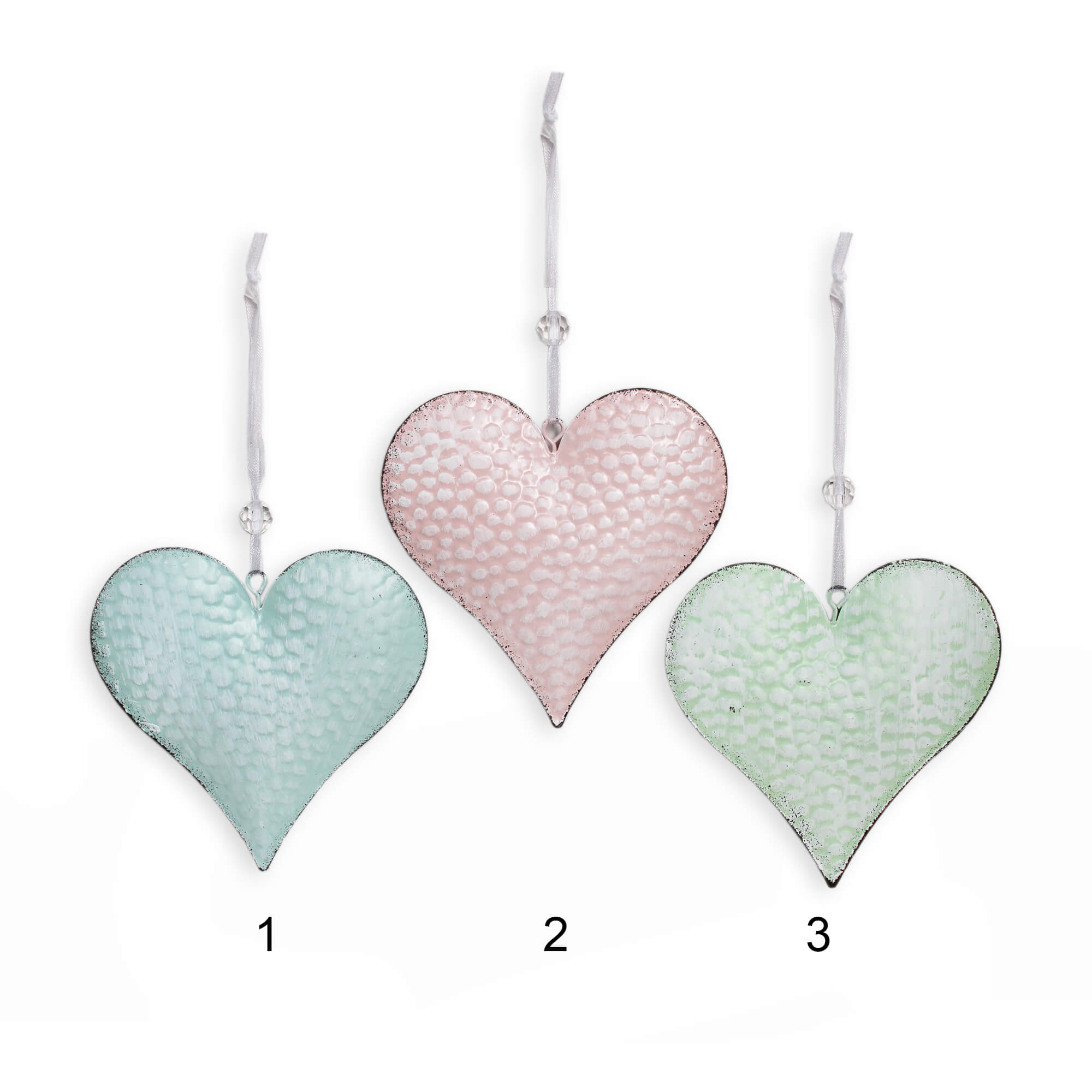 Srdce kov závěs v.10cm mix