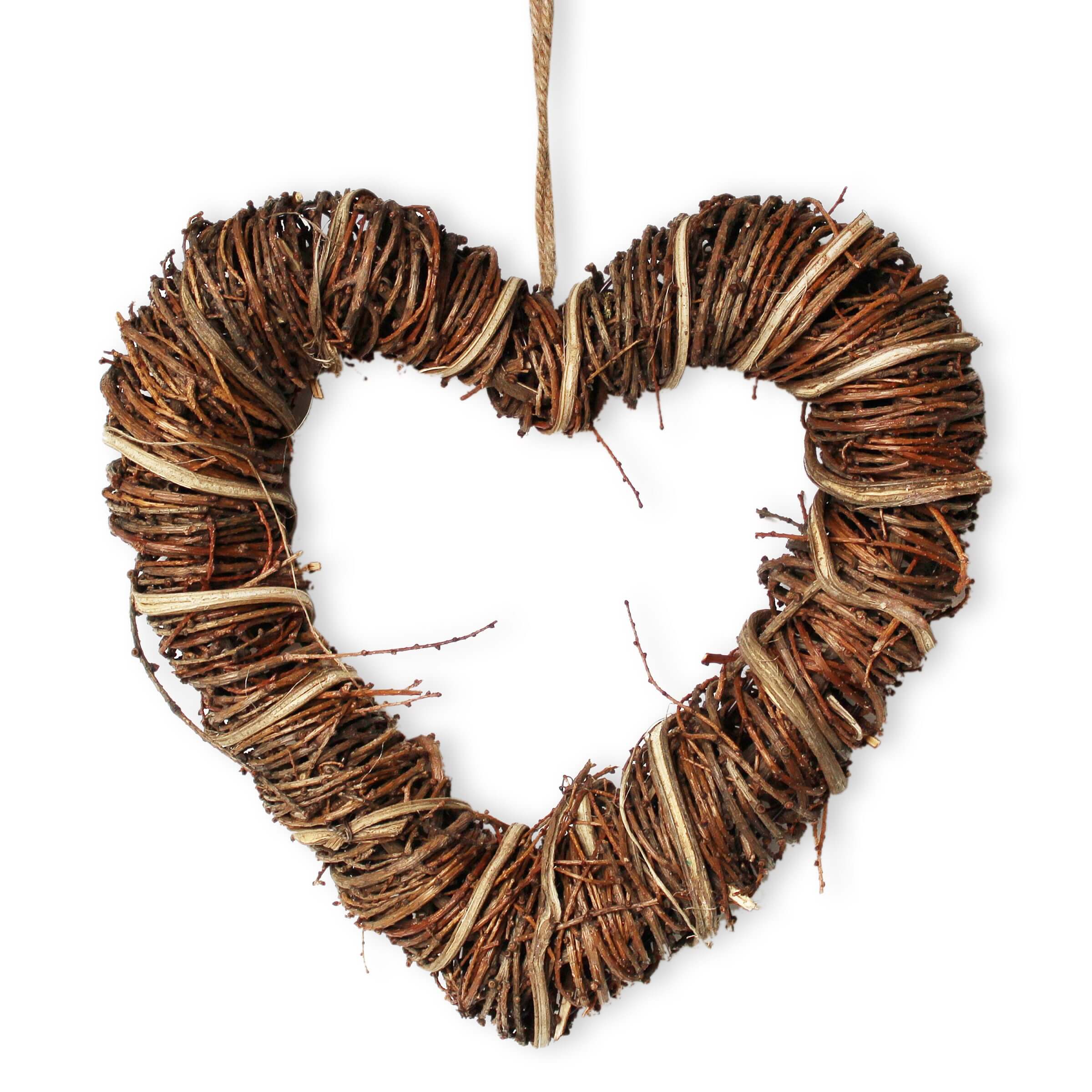 Proutí srdce závěs v.33x6cm natural