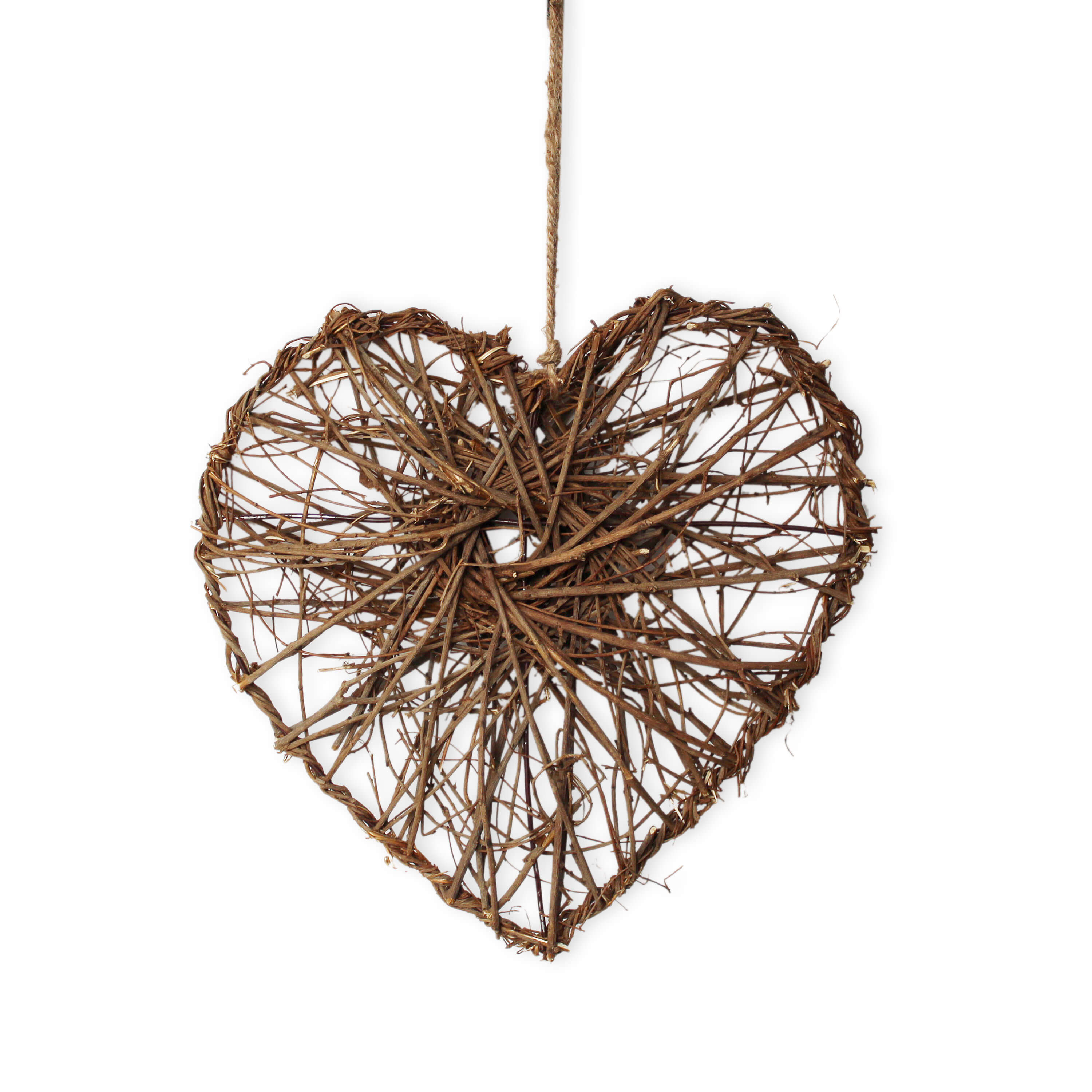 Proutí srdce závěs pr.25x25cm natural