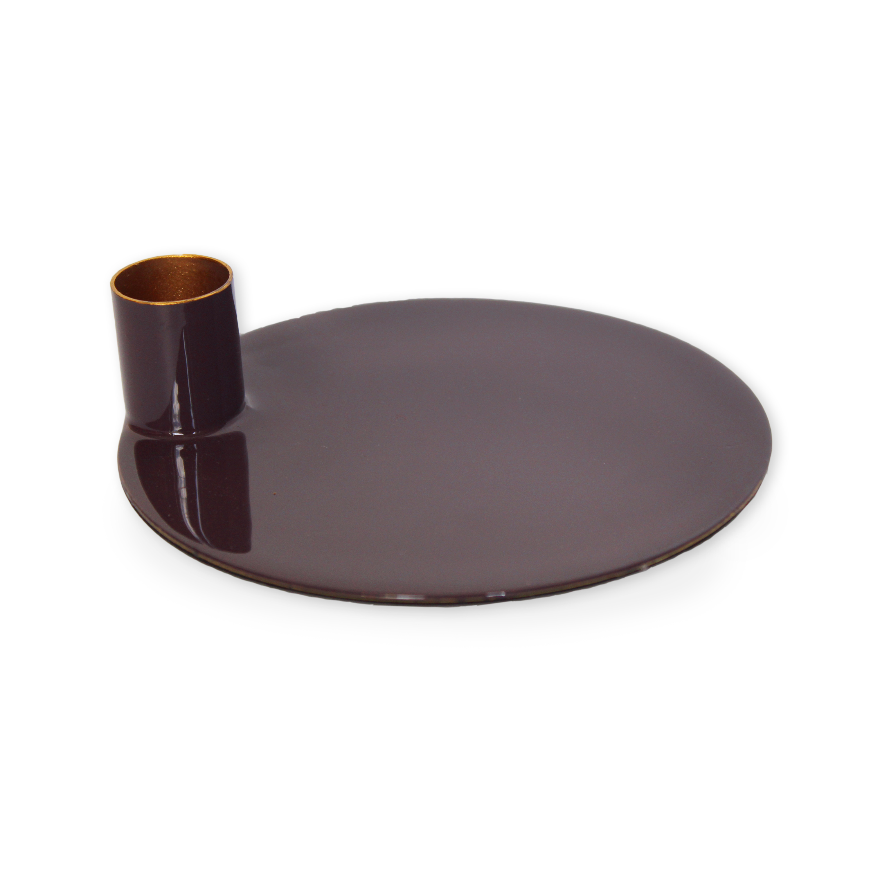 Svícen kov pr.13cm fialový