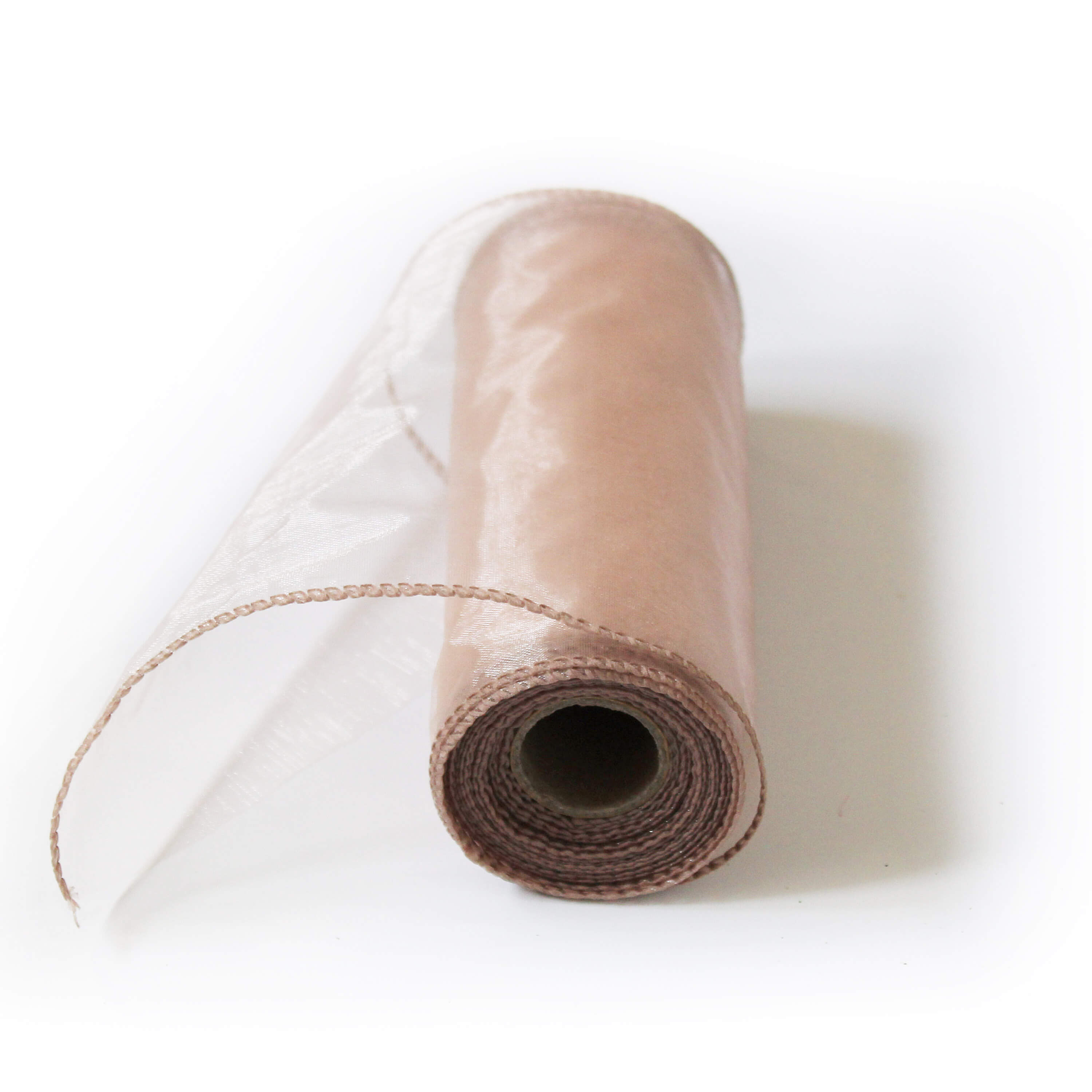 Organza obšitá š.15cm/9m pudrová