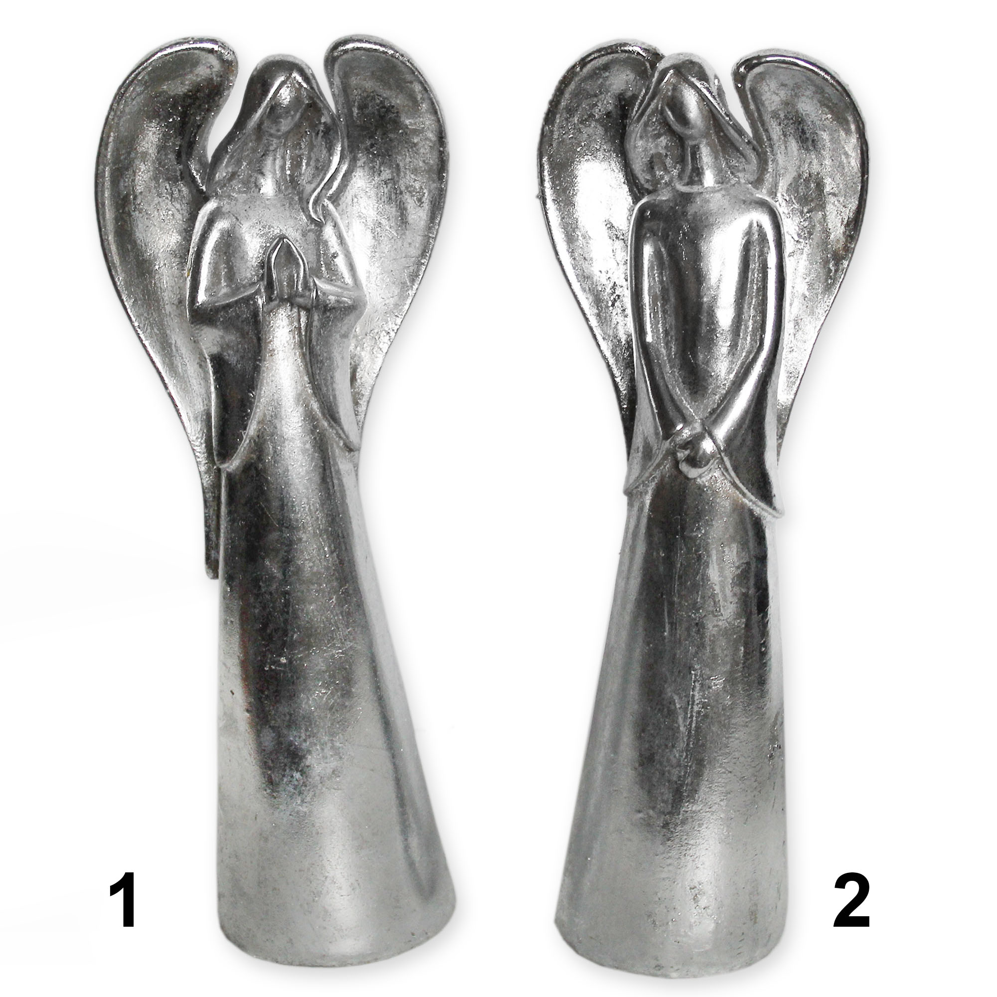 Anděl polyresin v.32x7cm stříbrná mix