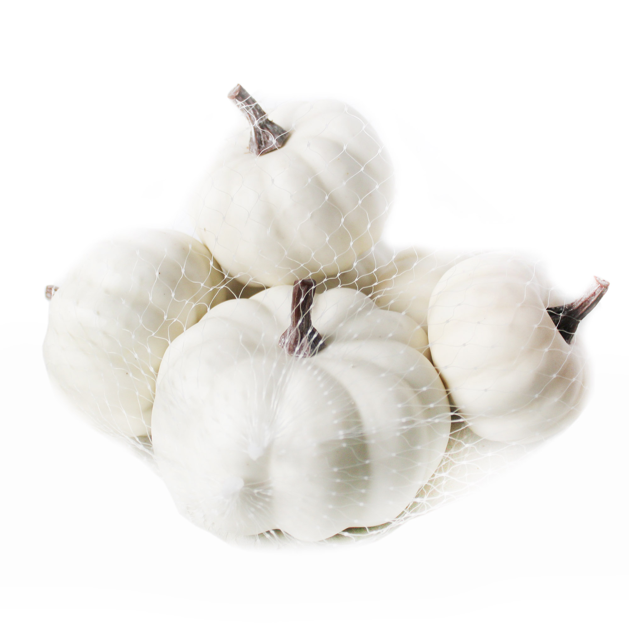 Dýně pvc přízdoba pr.6cm bílé S/6ks