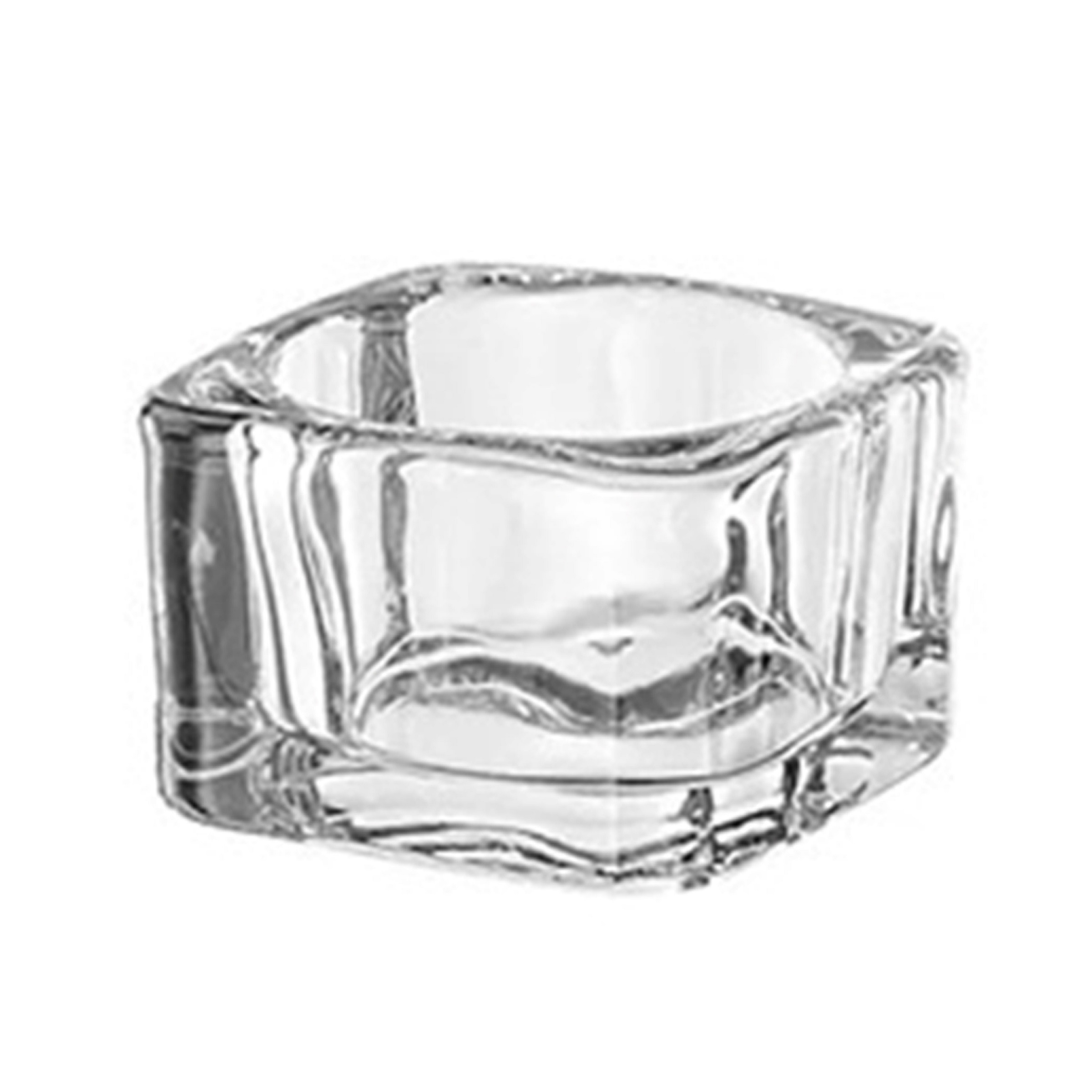 Svícen sklo čtverec dl.5x5cm čirý