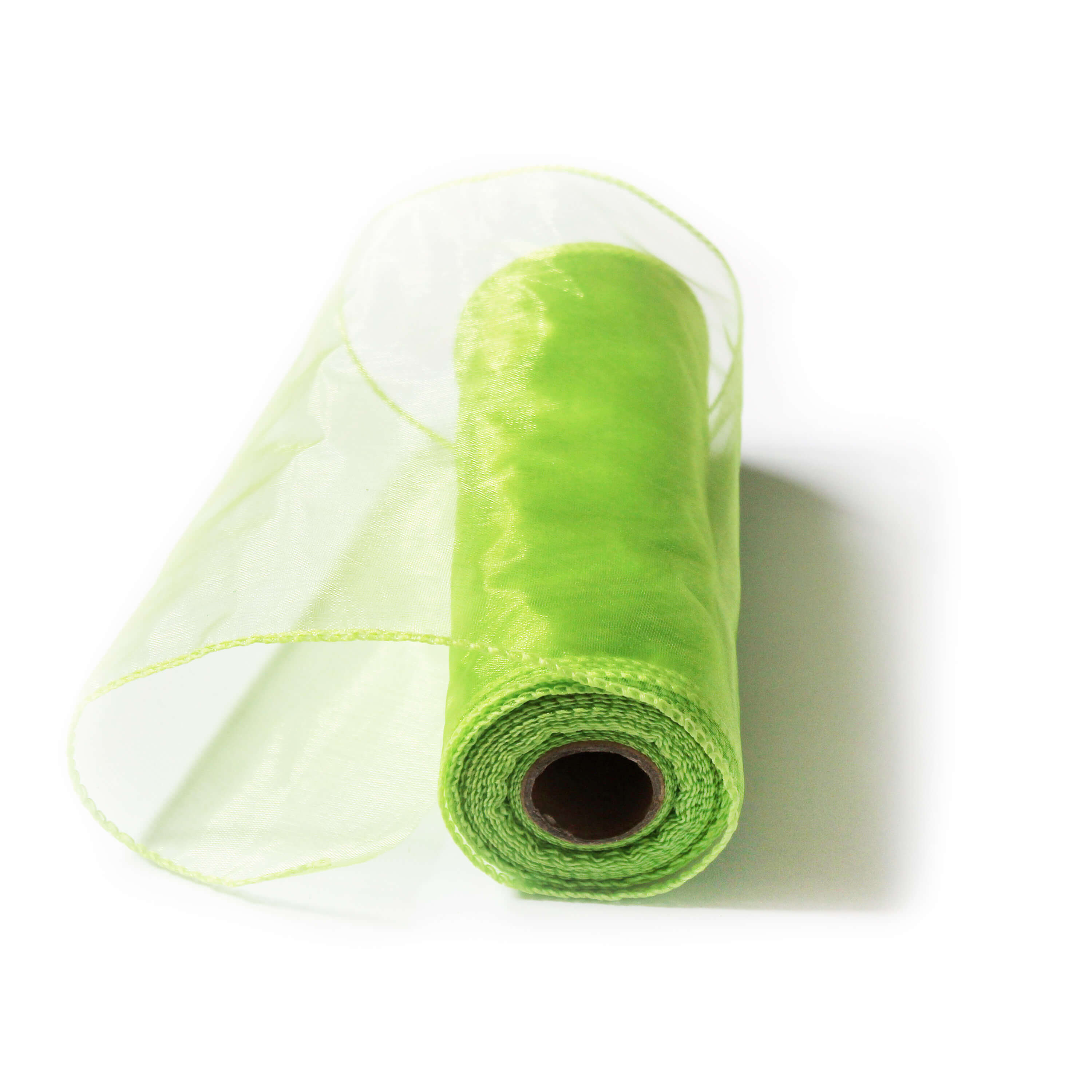 Organza obšitá š15cm/9m sv.zelená