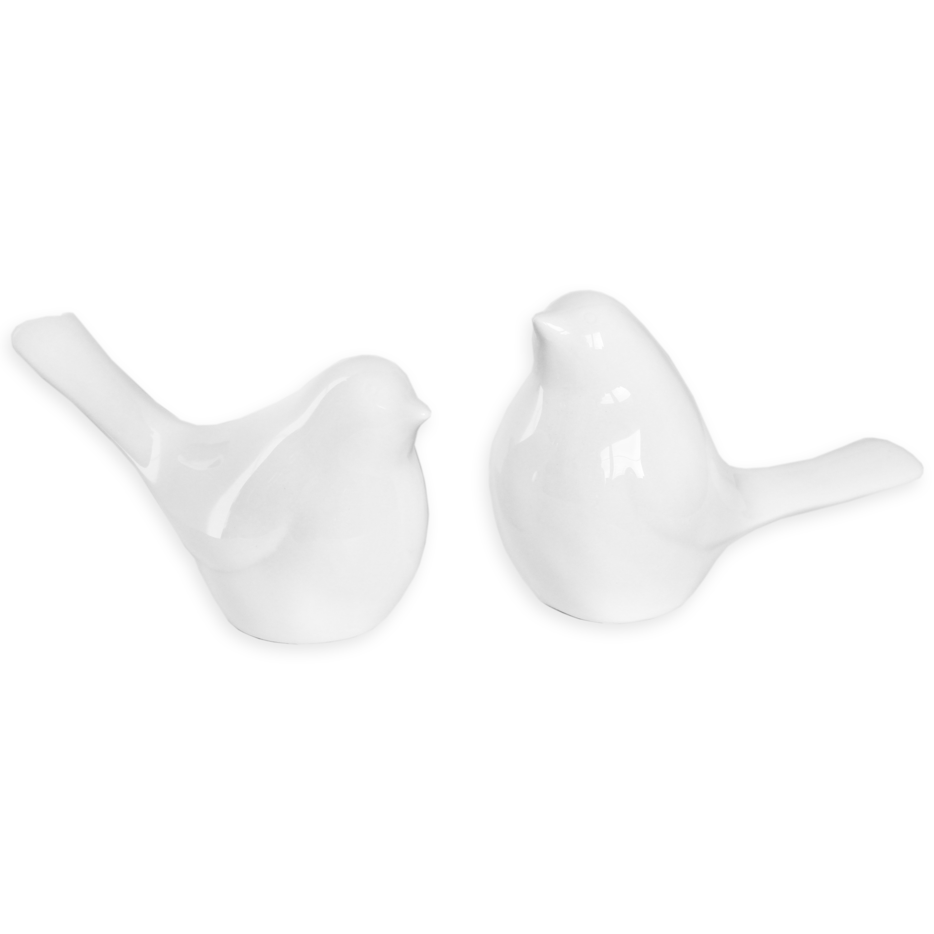 Ptáček porcelán v.8cm bílý