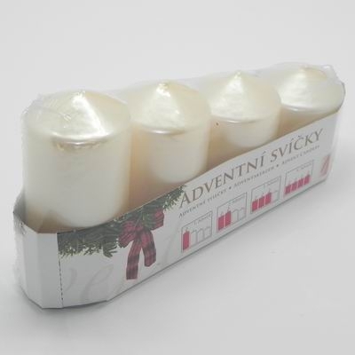Adventní svíčky postupné pr.50mm champagne lak