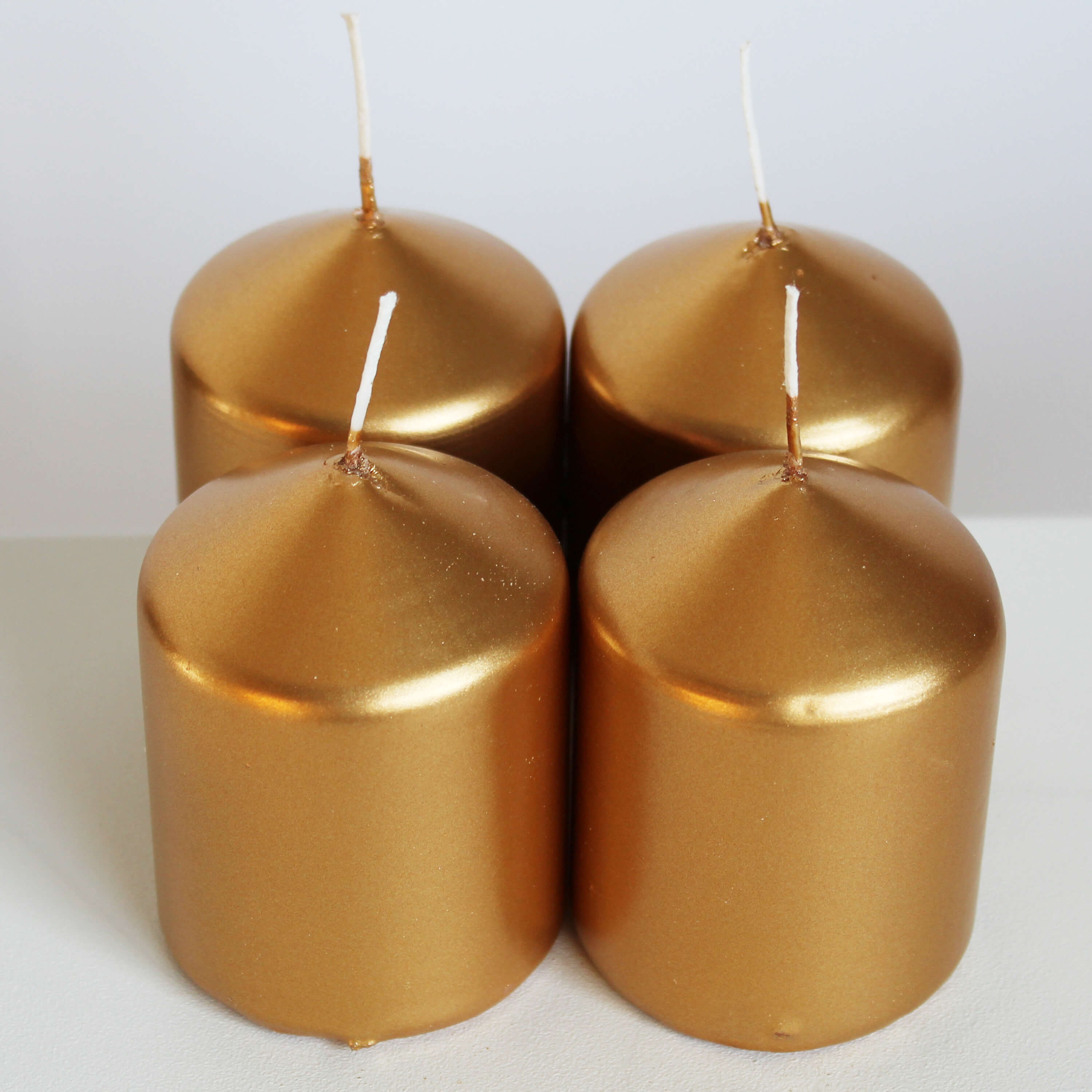 Adventní svíčky pr.60x80mm zlatý lak
