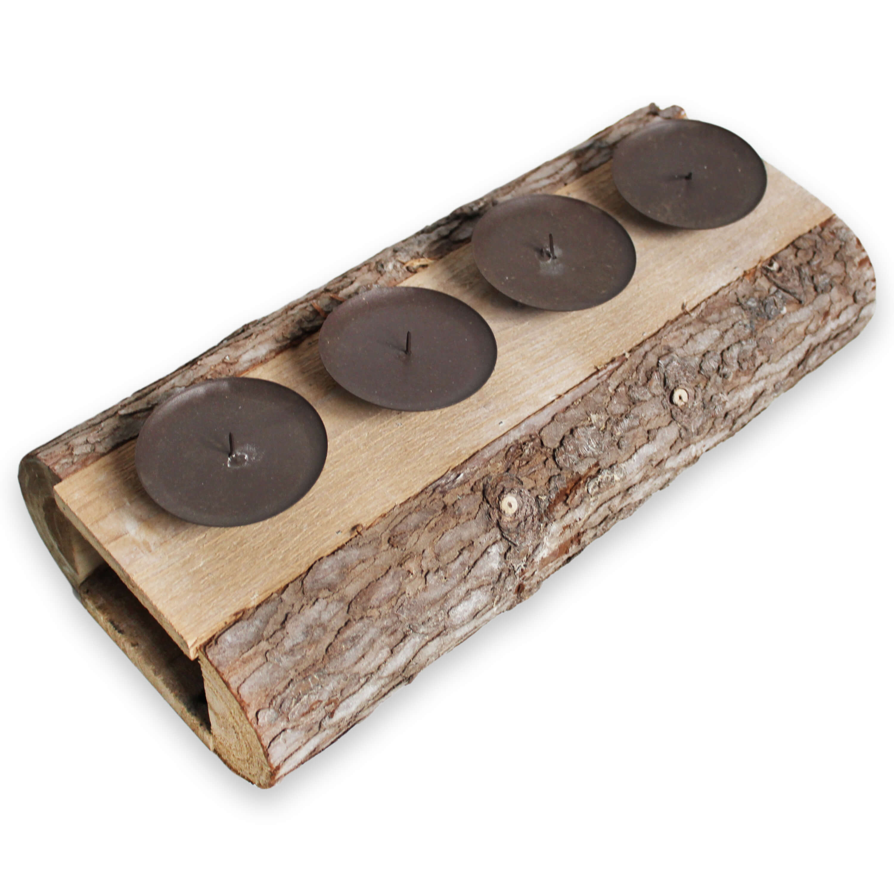 Adventní svícen dřevo dl.40x18x8,5cm natural