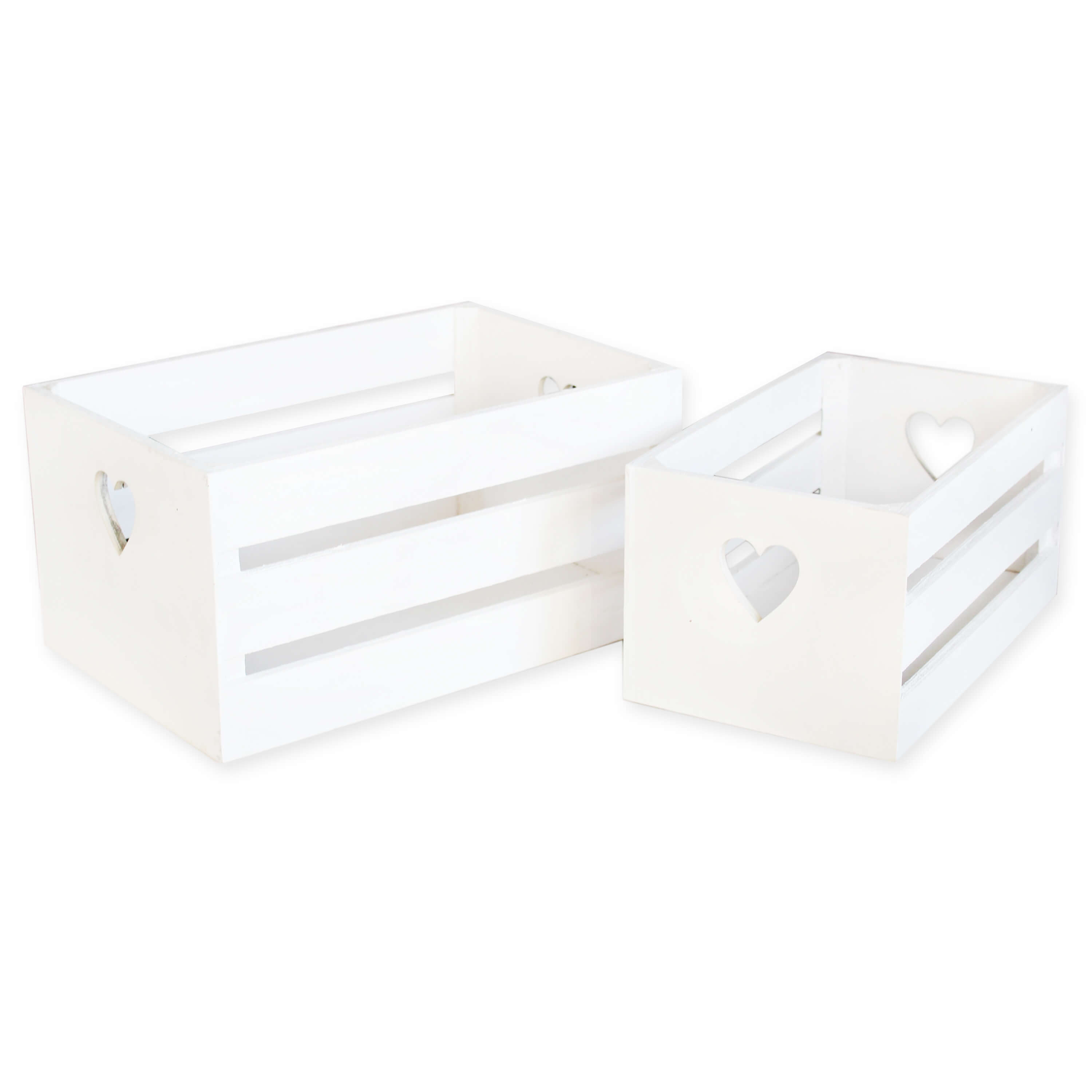 Bedýnky dřevo dl.28x18x14cm bílé S/2