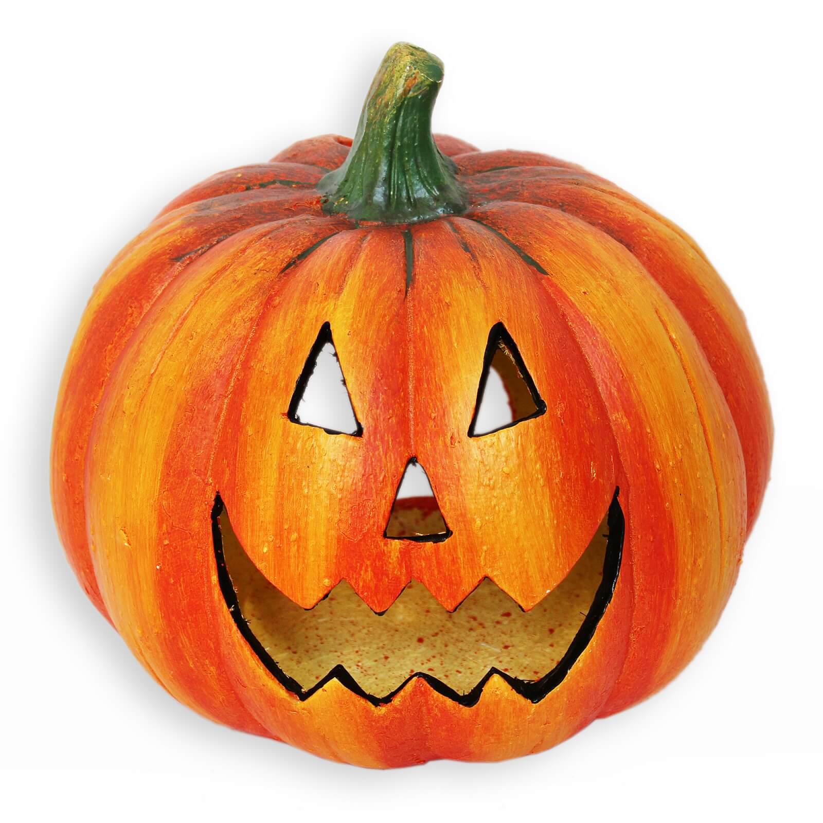 Dýně polyresin svícen v.35x34cm oranžová