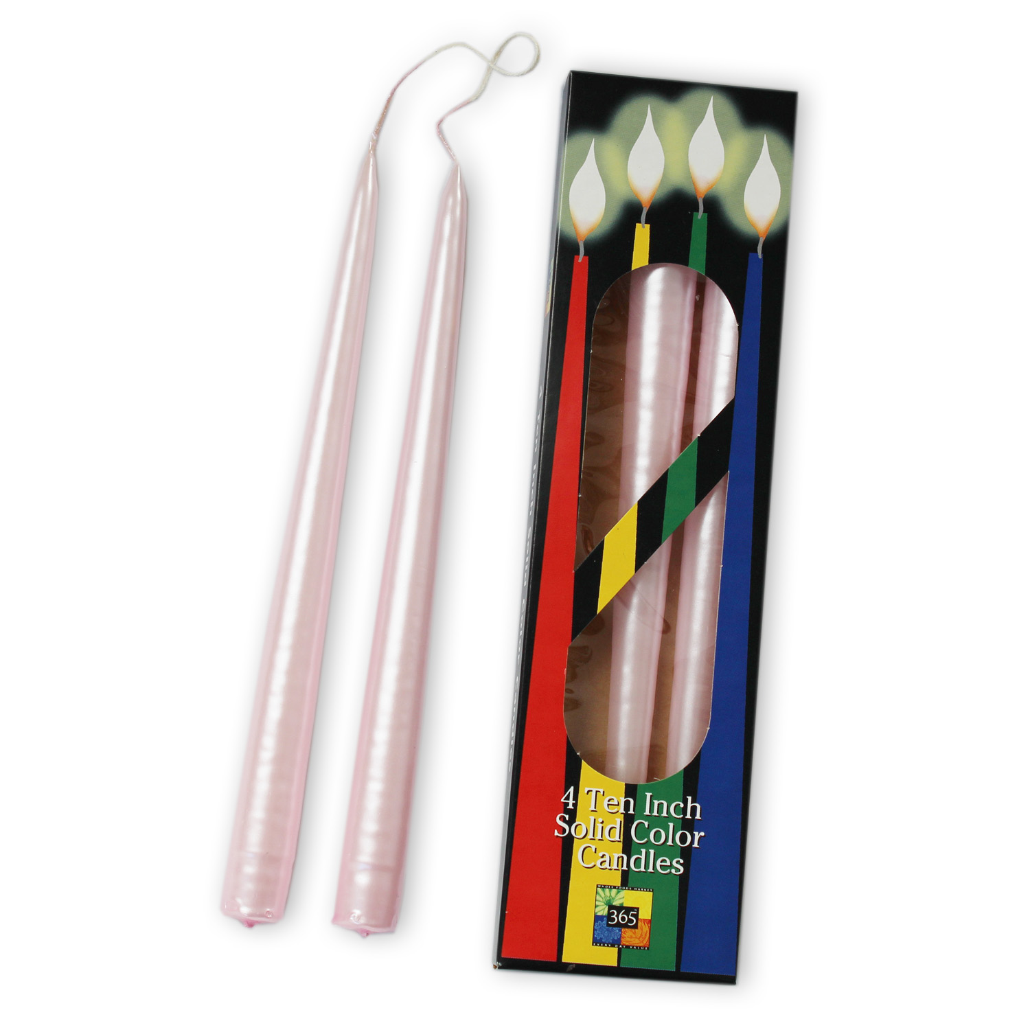 Svíčka kužel pr.22x250mm světle růžový lak