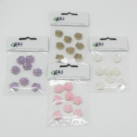 Růže lepítko akryl S/8 mix