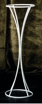 Stojan kovová spirála v.78x25cm bílá