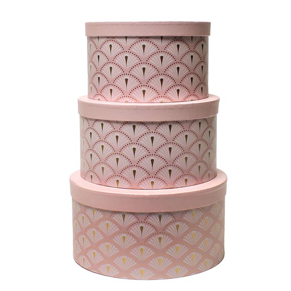 Flower box Art Deco růžový pr.24,5cm S/3