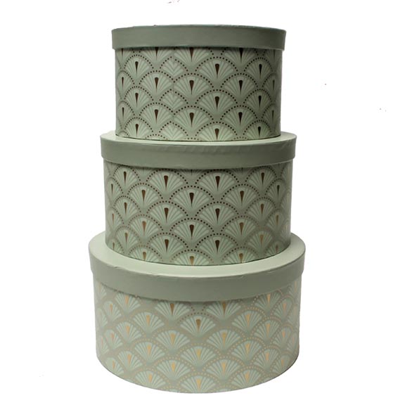 Flower box Art Deco zelený pr.24,5cm S/3