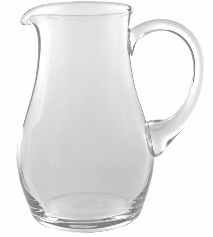 Sklo džbán klasický v.23x14cm čirý