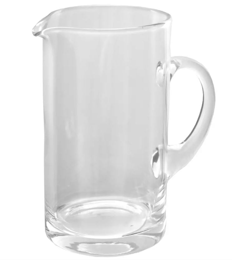 Sklo džbán vlnkatý v.27x9cm čirý
