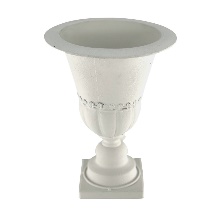 Číše kov Copa v.30,5x23cm bílá