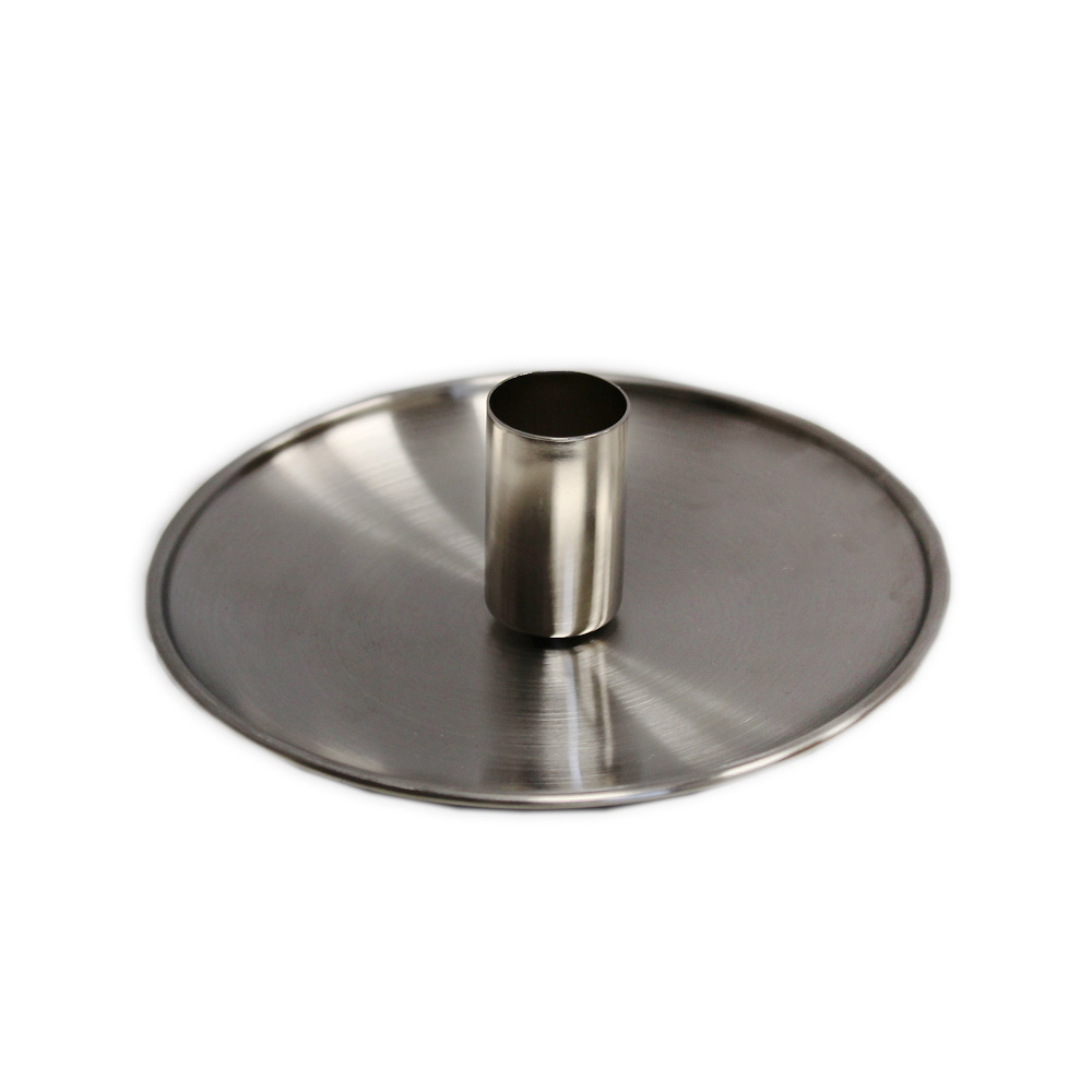 Svícen kov pr.14cm stříbrný