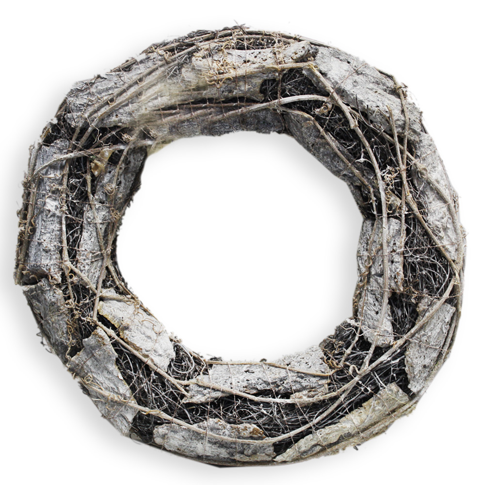 Kruh kůra pr.35x7cm šedý