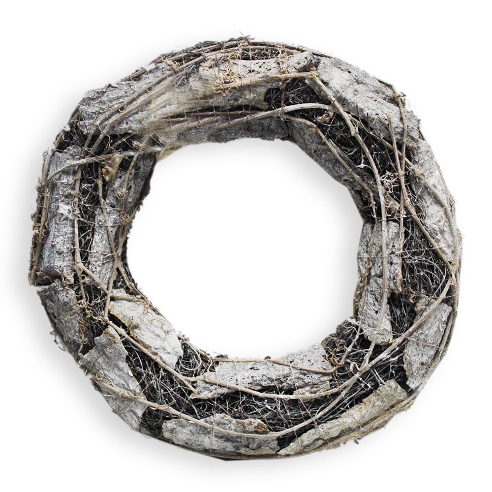 Kruh kůra pr.30x6,5cm šedý