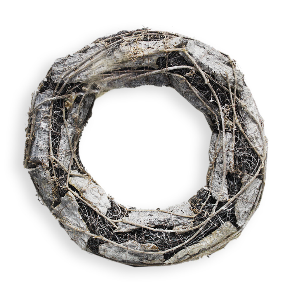 Kruh kůra pr.25x6cm šedý