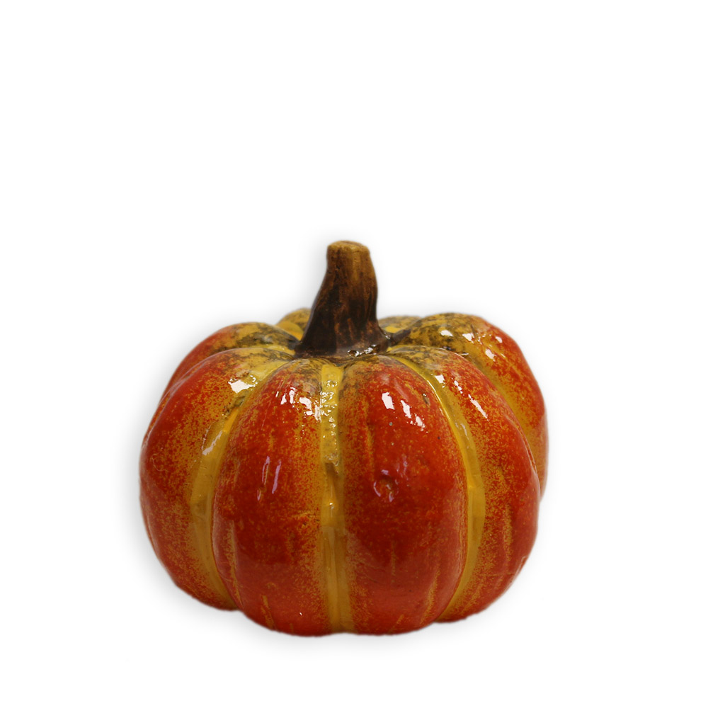 Dýně keramika v.5,9x6,7cm oranžová
