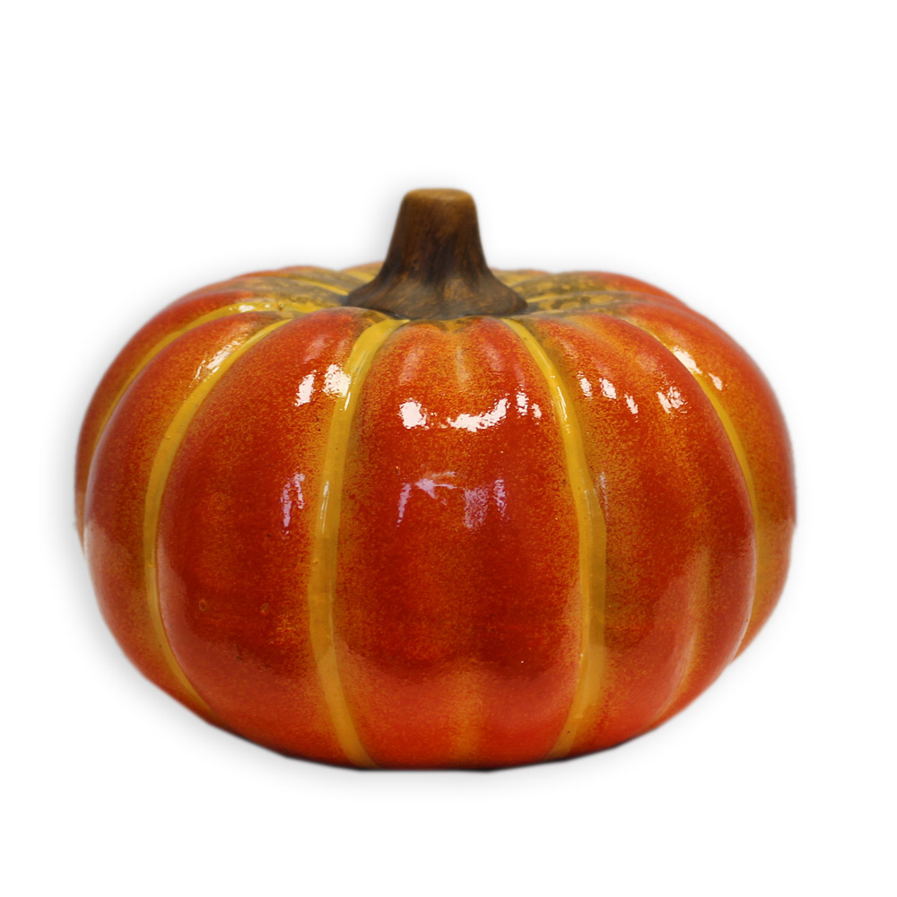 Dýně keramika oranžová v.13,5x17,5cm