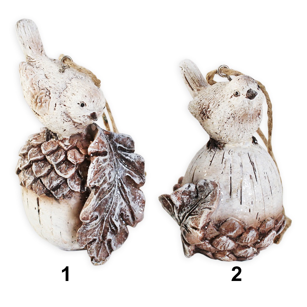 Ptáček polyresin závěs v.8,5cm mix