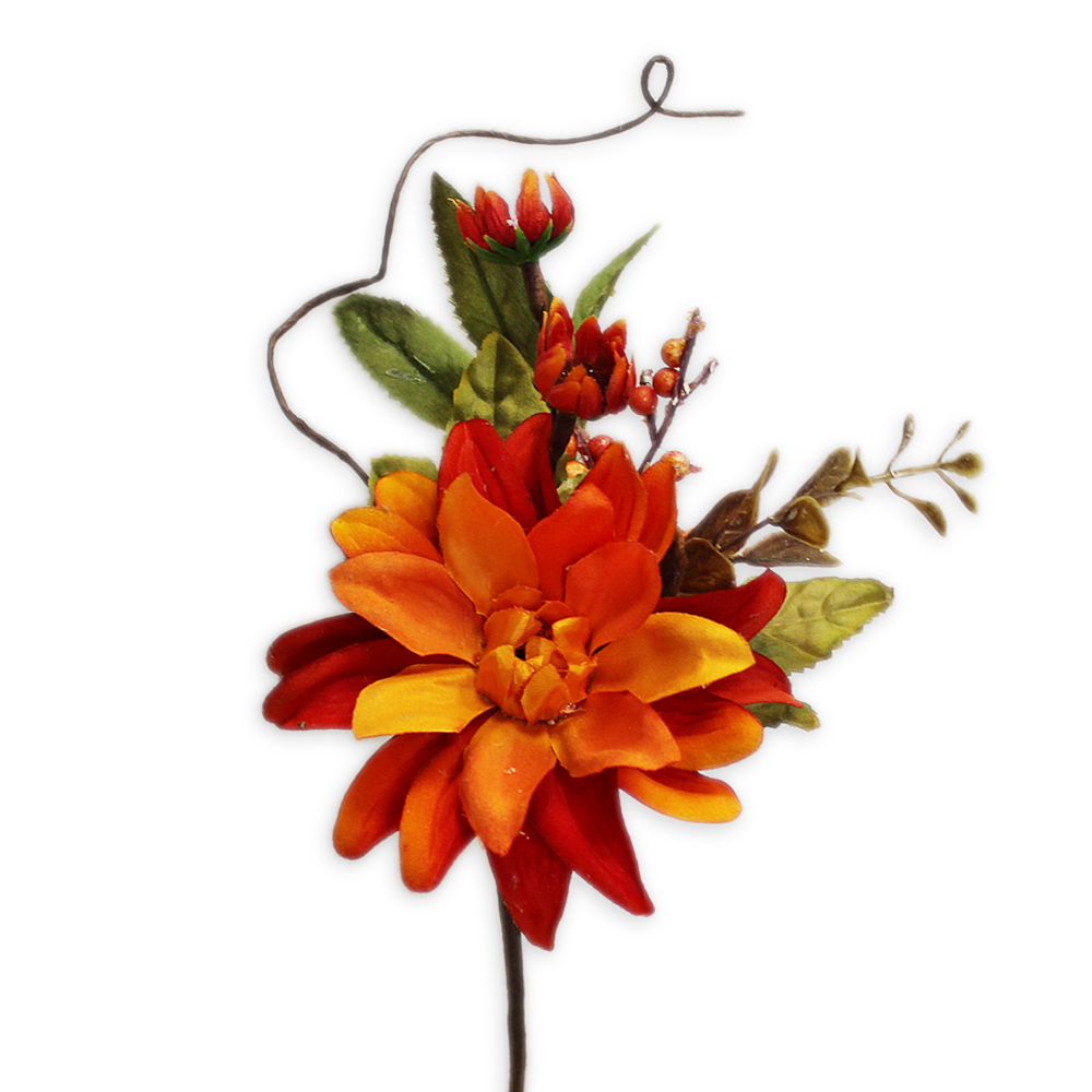 Jiřina zápich textil v.24cm