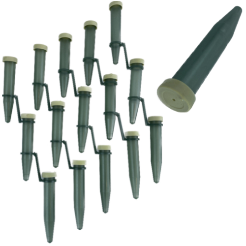 Ampule na květiny trio dl.8x1,5cm zelený plast