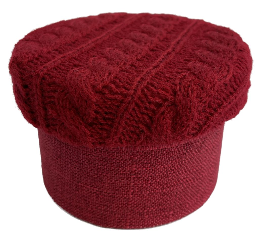 Flower box - vlna červený pr.9cm