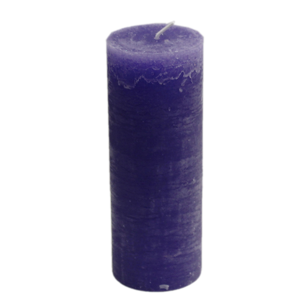 Svíčka Rustik válec pr.60x160mm fialová