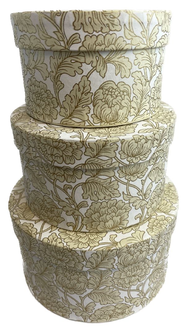 Flower boxy Flower gold pr.22cm S/3