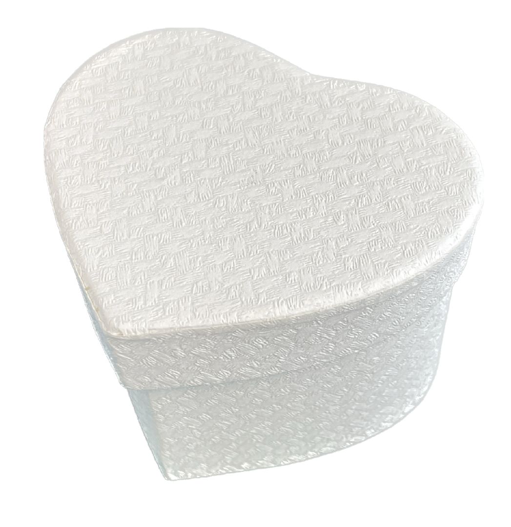 Flower box Srdce bílý pr.8,5cm