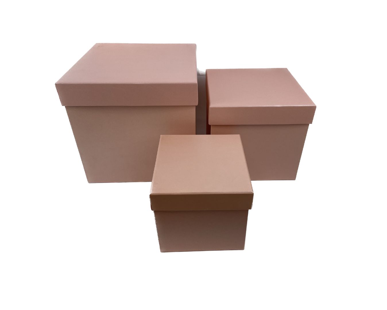 Flower boxy čtverec růžové 25x25cm S/3