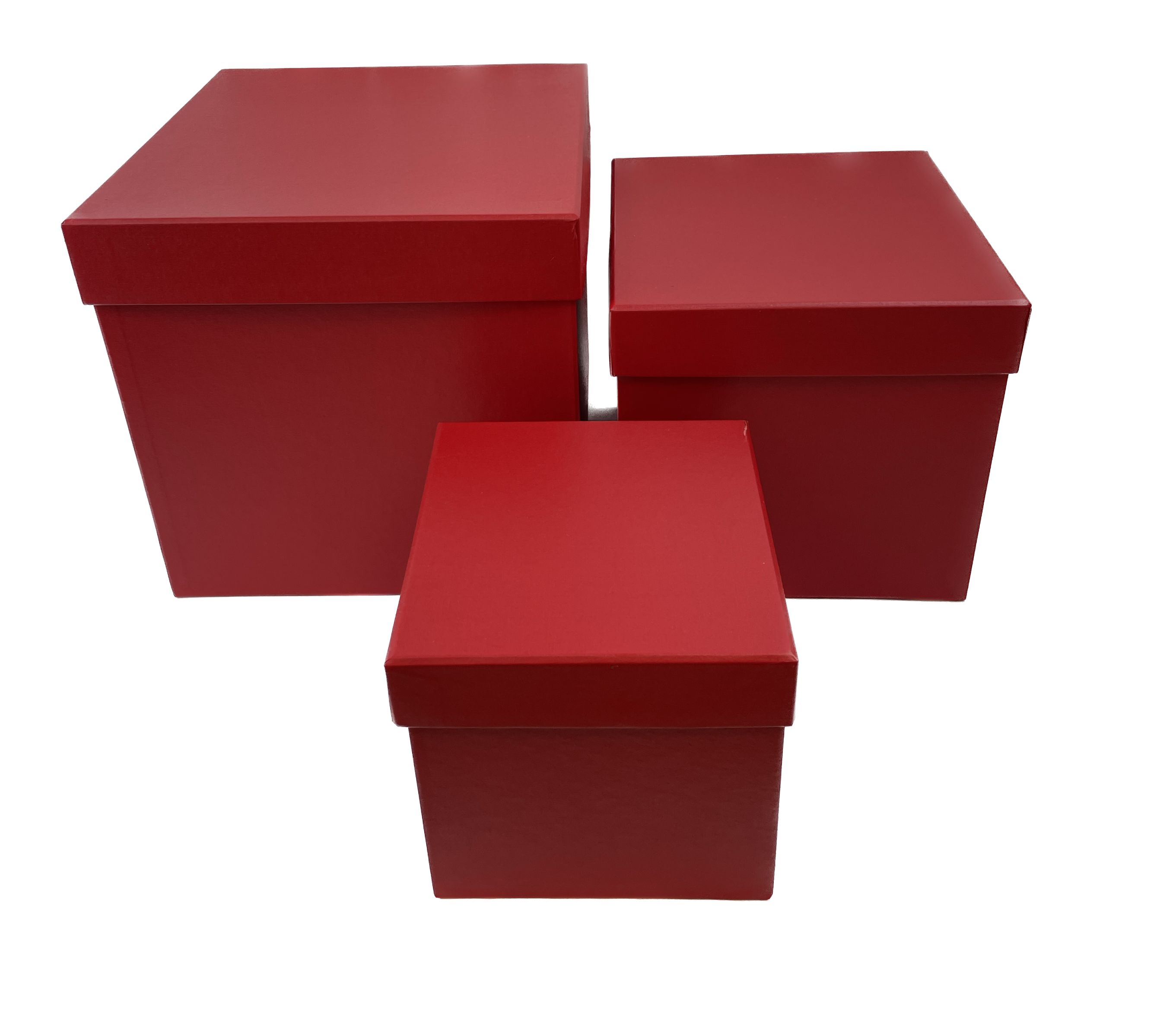 Flower boxy čtverec červené 25x25cm S/3