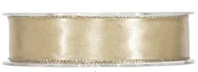 Stuha Satén zlatá š.25mm/20m zlatý okraj