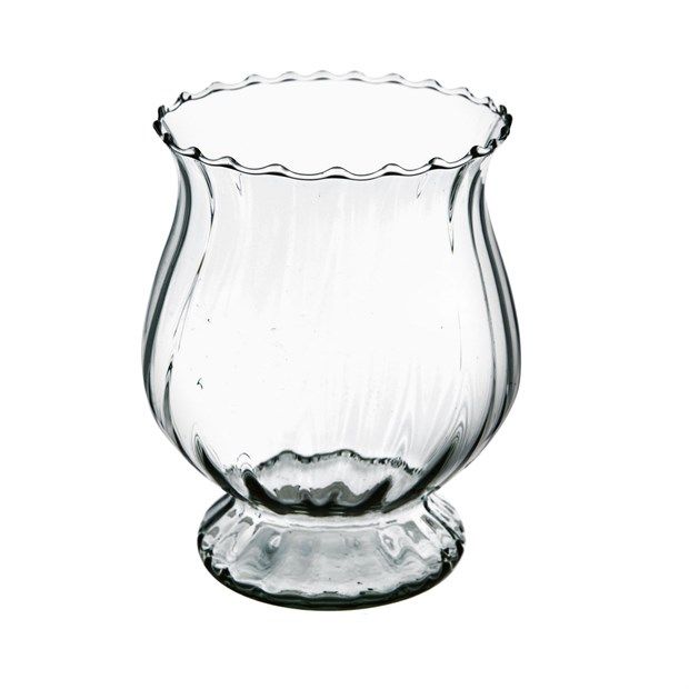 Sklo číše vlnkatá v.20x16cm čirá