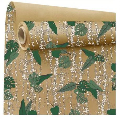 Papír kraft voděodolný Elaganza listy tm.zelený role 0,79x25m