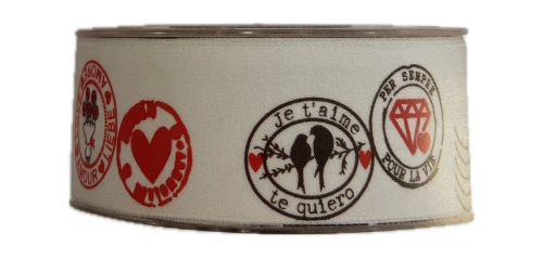 Stuha San Valentino š.40mmx15m white