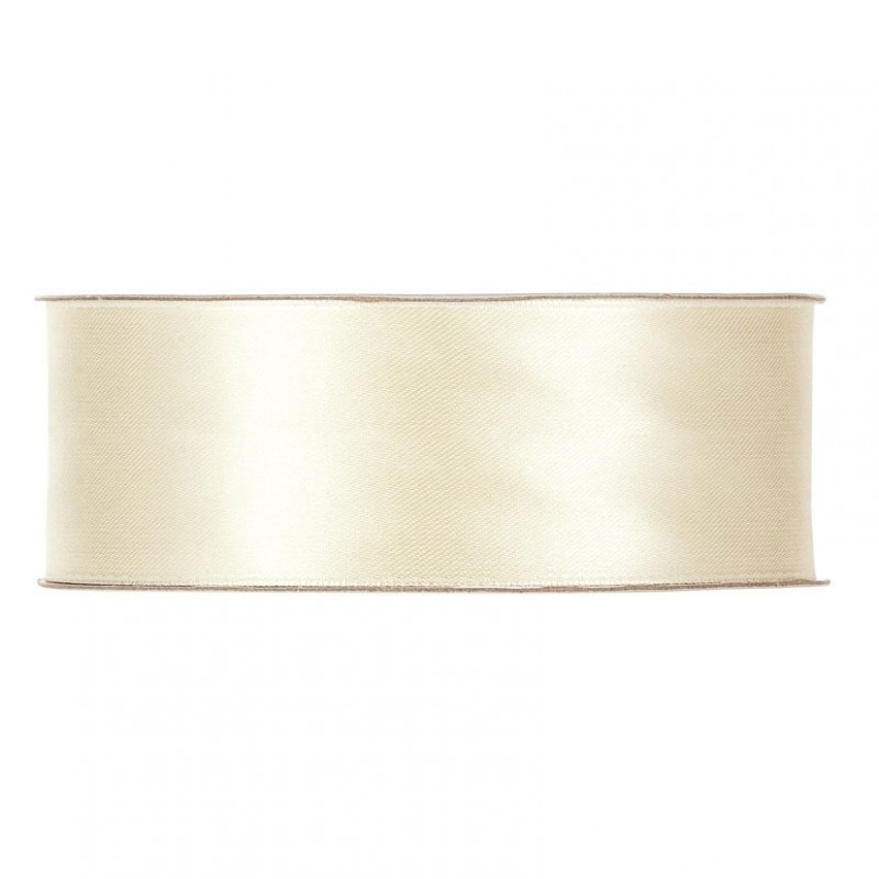 Stuha Raso cream š.25mm/50m