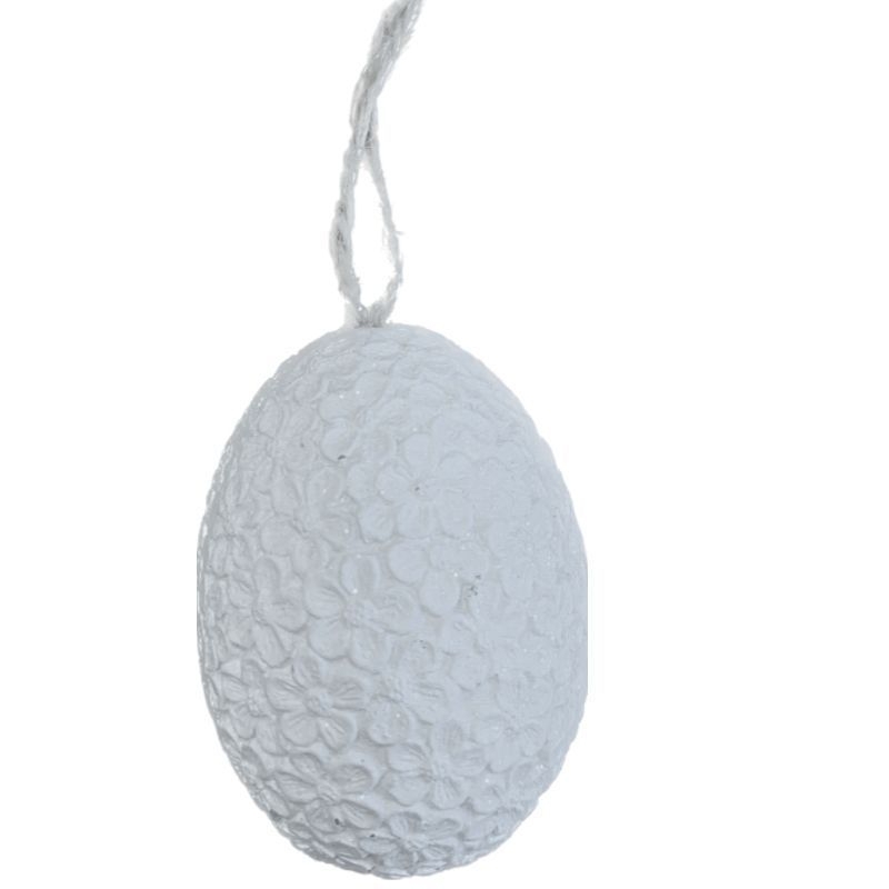 Vajíčko závěs bílé v.6cm plast