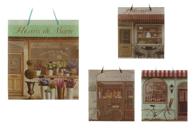 Taška papír motiv krámek v.26x21cm střední mix