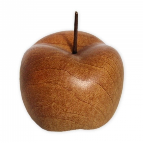 Jablko keramika v.14cm dekor dřevo