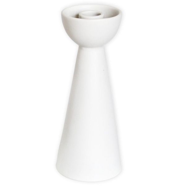 Svícen keramika 21,7cm bílá