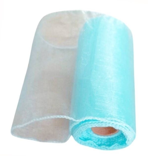 Organza obšitá š.15cm/9m modrá