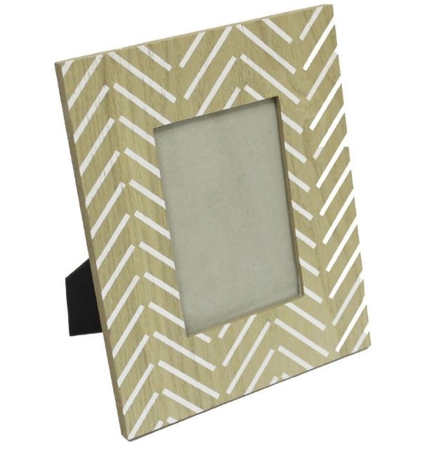 Fotorámeček dřevo/sklo v.21x17cm natural