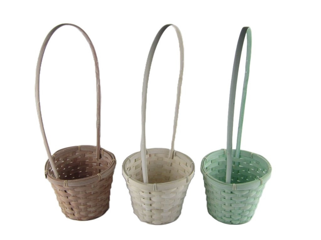 Proutí bambus koš Bambu pr.20x16cm mix